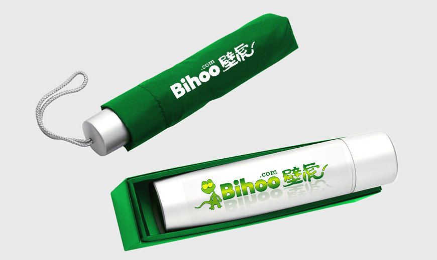 vi系統(tǒng)應(yīng)用-電子商務(wù)壁虎中國品牌LOGO設(shè)計在VI設(shè)計系統(tǒng)中活動雨傘的應(yīng)用規(guī)范